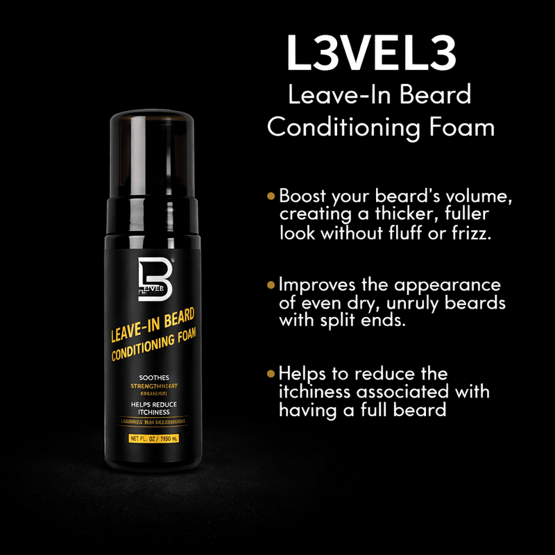L3VEL3 Leave-In Beard Conditioning Foam – product description view