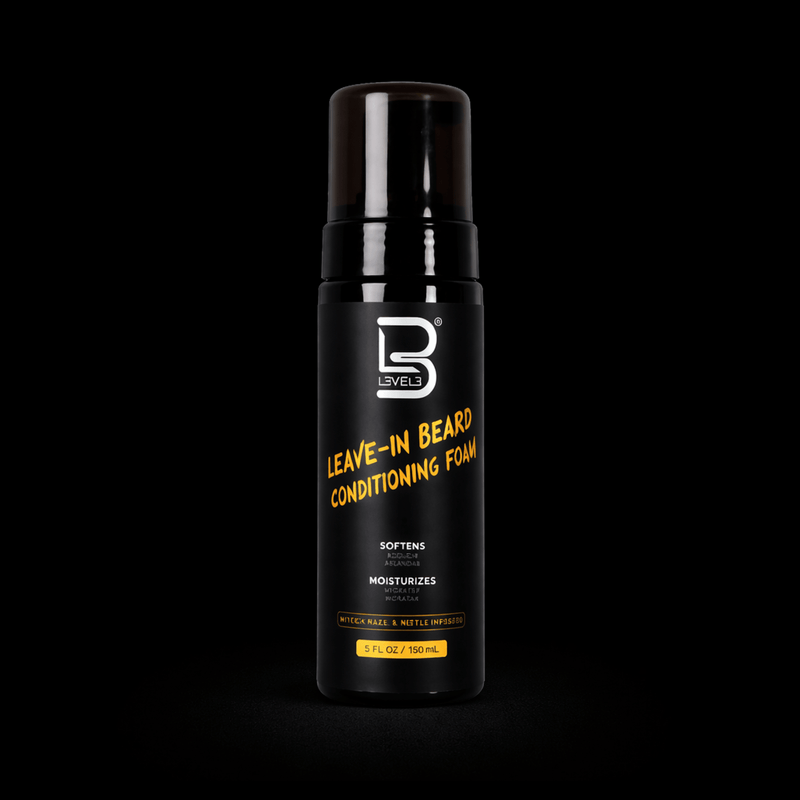 L3VEL3 Leave-In Beard Conditioning Foam can