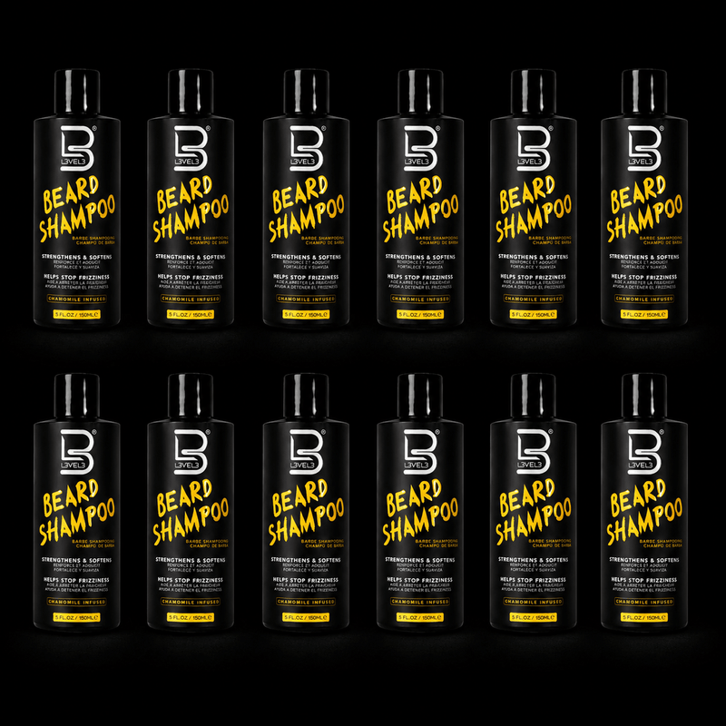 L3VEL3 Beard Shampoo, wholesale case of 12