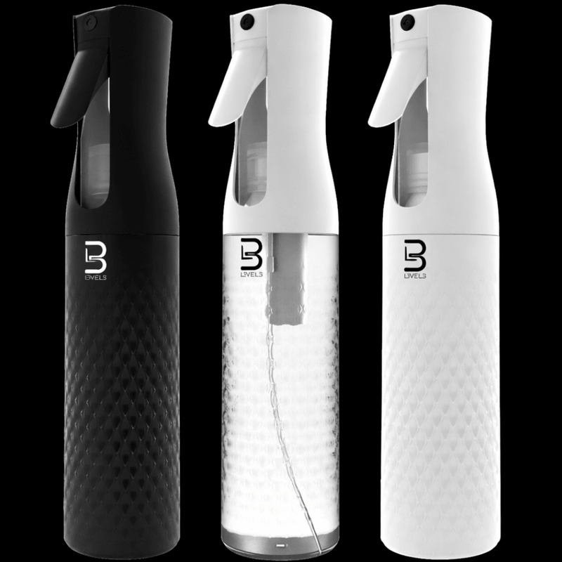 L3VEL3 beveled spray bottle collection fine mist professional barber styling bottles 300ml