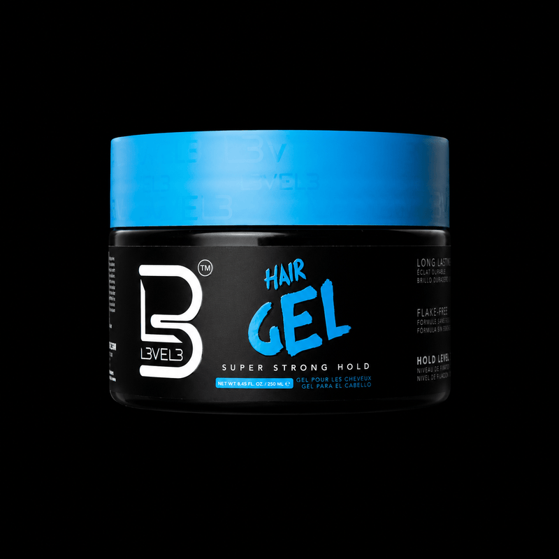 L3VEL3 Blue Hair Gel 250ml – super strong hold professional styling gel
