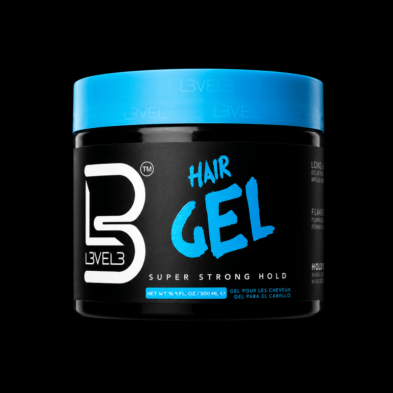L3VEL3 Blue Hair Gel 500ml – super strong hold professional styling gel