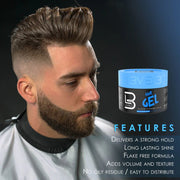 L3VEL3 Hair Gel features super strong hold, shine, volume, and texture control