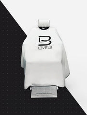L3VEL3 Cape with Rubber Neck White – professional cutting view