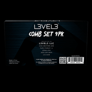 L3VEL3 Comb Set 9 Piece Back Label with Product Information