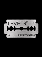 L3VEL3 Super Stainless Double Edge Razor Blade Close Up for Precision Shaving