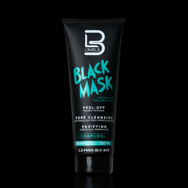L3VEL3 Facial Mask Black clay jar