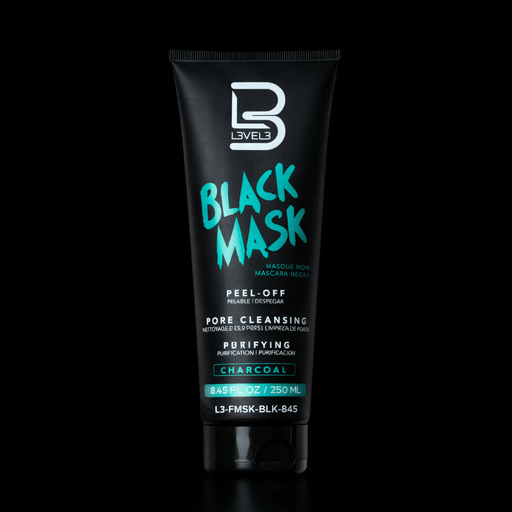 L3VEL3 Facial Mask Black clay jar