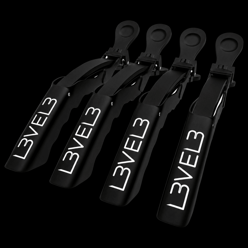 L3VEL3 Hair Croc Clips 4 Pack Professional Sectioning Clips