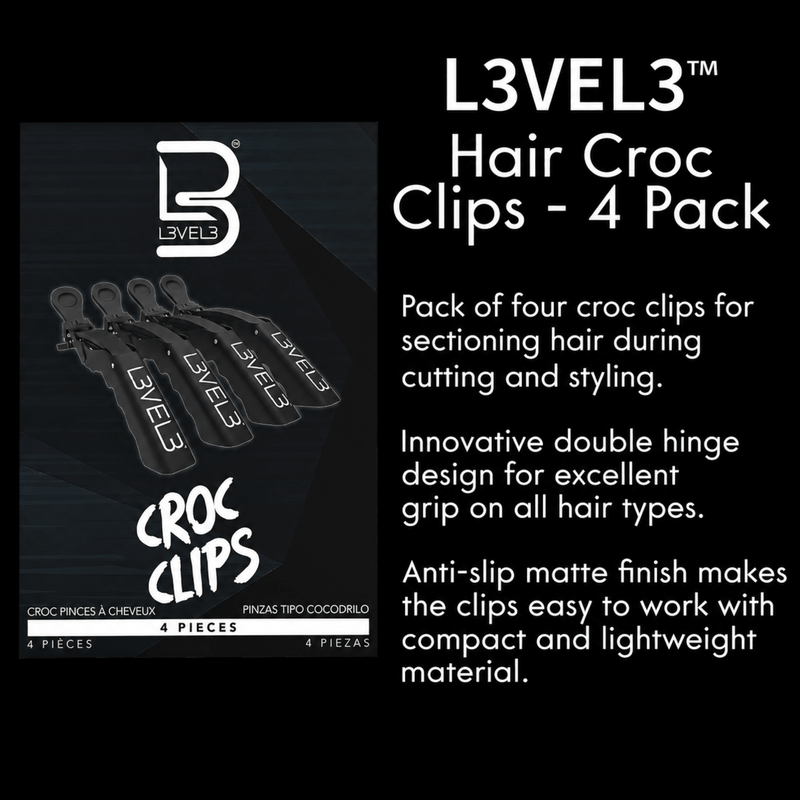 L3VEL3 Hair Croc Clips 4 Pack Product Features and Benefits