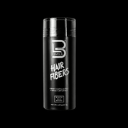 L3VEL3 Hair Fibers Black 0.97 oz bottle, front view on black background