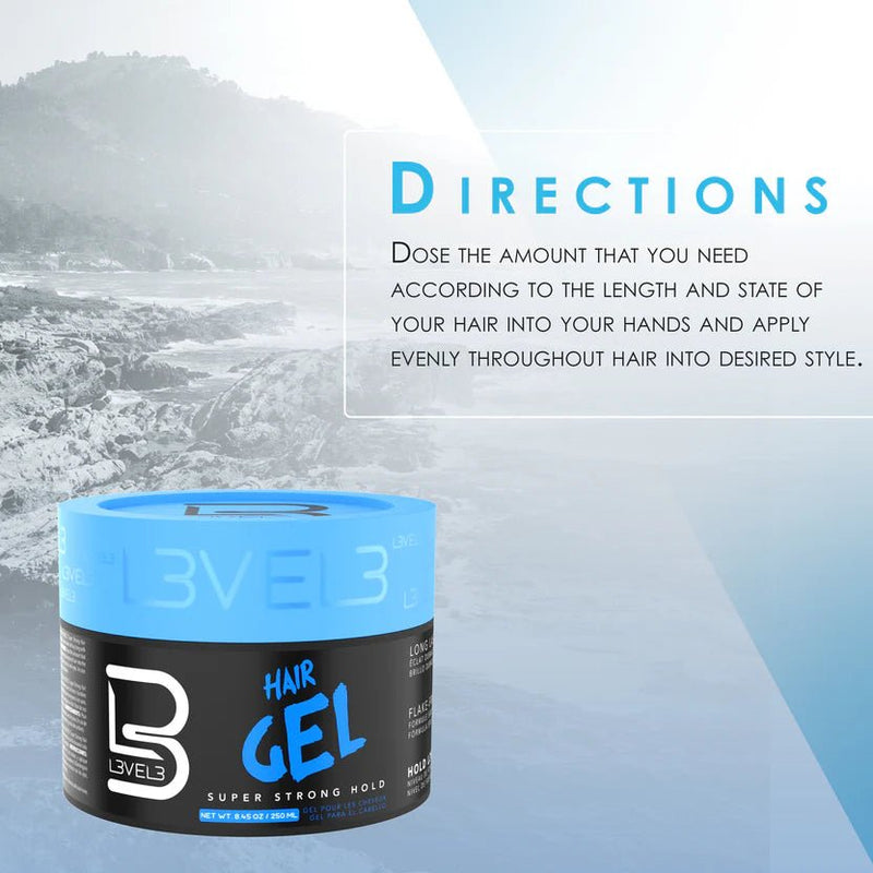 How to use L3VEL3 Hair Gel for professional styling and maximum hold