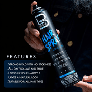 L3VEL3 Hair Spray Medium Hold – hand held with features