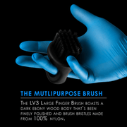 L3VEL3 Large Finger Brush – barber hand demo