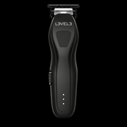 L3VEL3 LV Series 1 Cordless Trimmer in matte black, front view on a black background