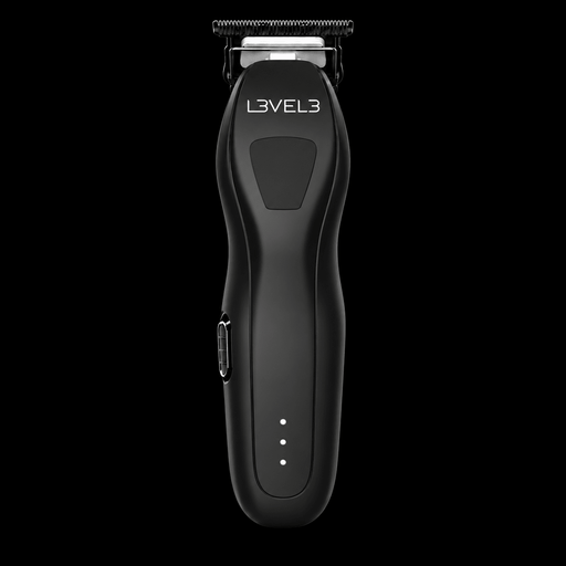 L3VEL3 LV Series 1 Cordless Trimmer in matte black, front view on a black background