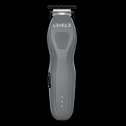 L3VEL3 LV Series 1 Cordless Trimmer in gray, front view on a black background
