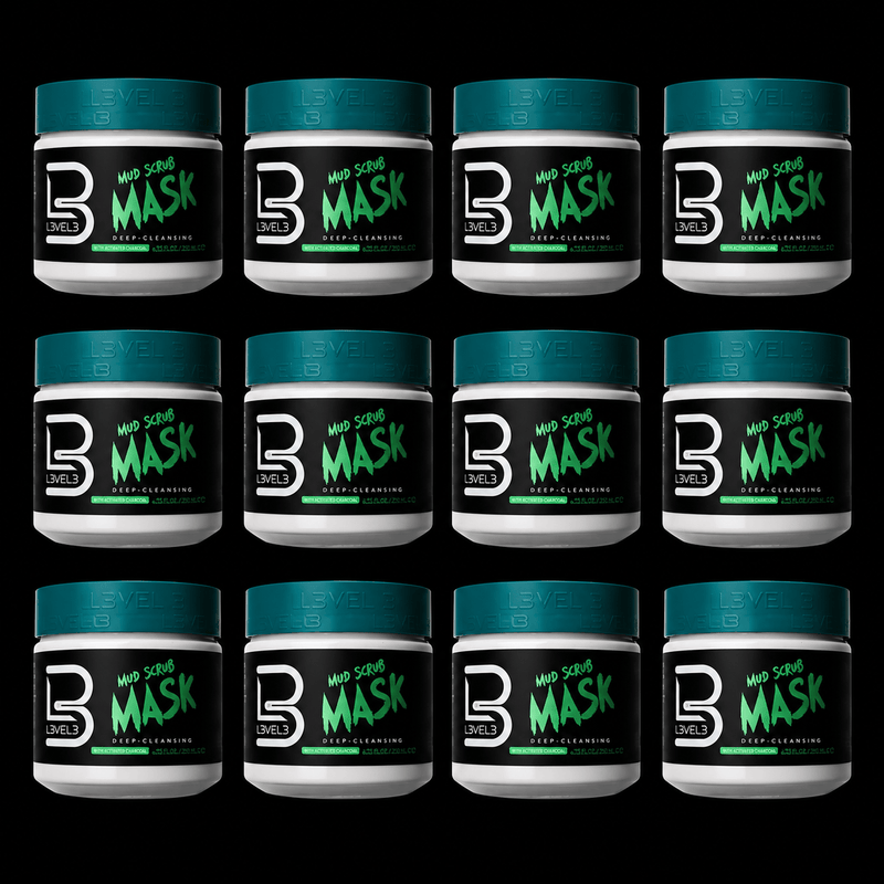 L3VEL3 Mud Facial Scrub, wholesale case of 12