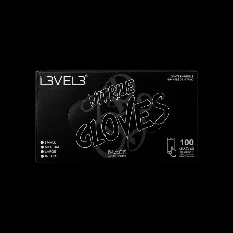 L3VEL3 Nitrile Gloves 100 count disposable barber gloves