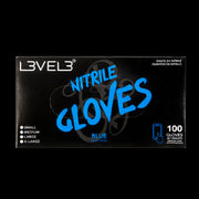 L3VEL3 Blue Nitrile Gloves 100 Count Powder Free Gloves