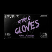 L3VEL3 Pearl Lavender Nitrile Gloves 100 Count Powder Free Gloves
