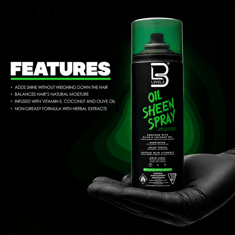 L3VEL3 Oil Sheen Spray 13.5oz – detail view