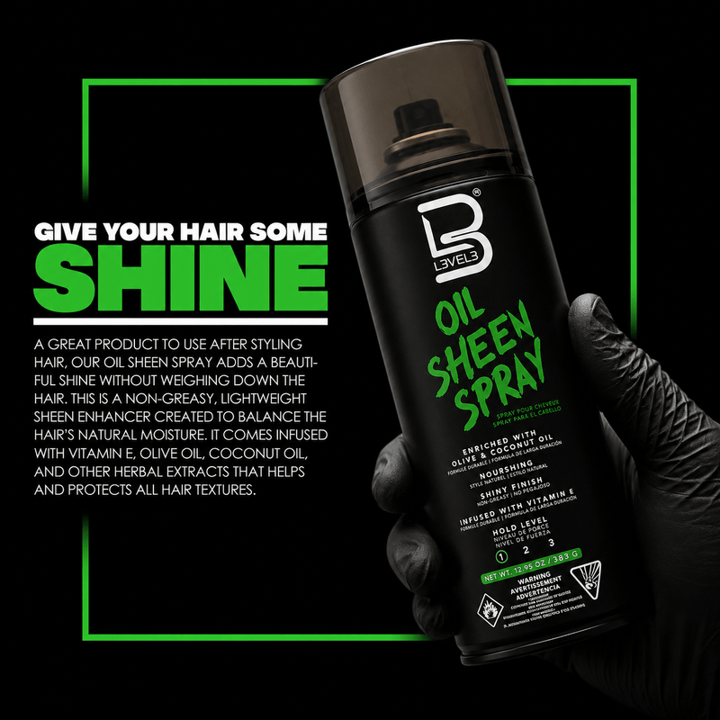 L3VEL3 Oil Sheen Spray 13.5oz – side view