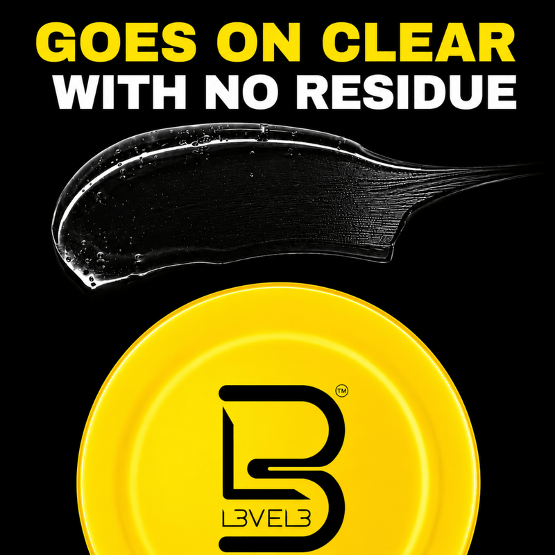 L3VEL3 Pomade Goes on Clear with No Residue for a Natural Finish