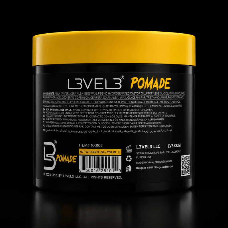 L3VEL3 Pomade Super Strong Hold Water Based Formula