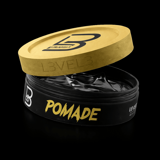 L3VEL3 Pomade strong hold high shine – brand logo view