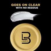 L3VEL3 Pomade strong hold high shine – open container texture