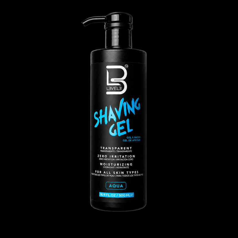 L3VEL3 Aqua shaving gel 500ml transparent shave gel for smooth irritation free shave