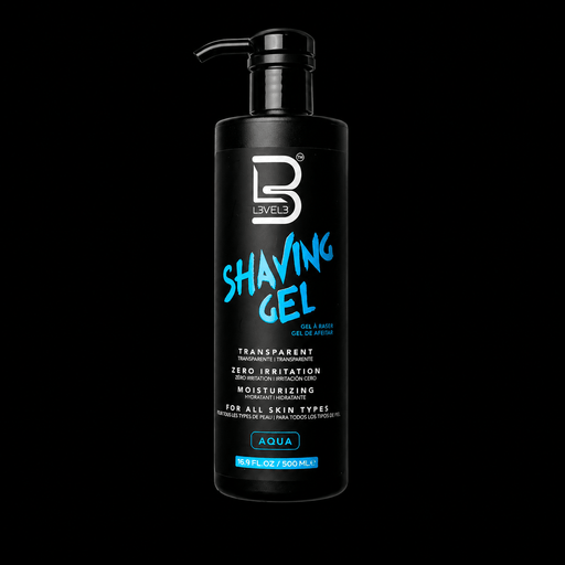 L3VEL3 Aqua shaving gel 500ml transparent shave gel for smooth irritation free shave