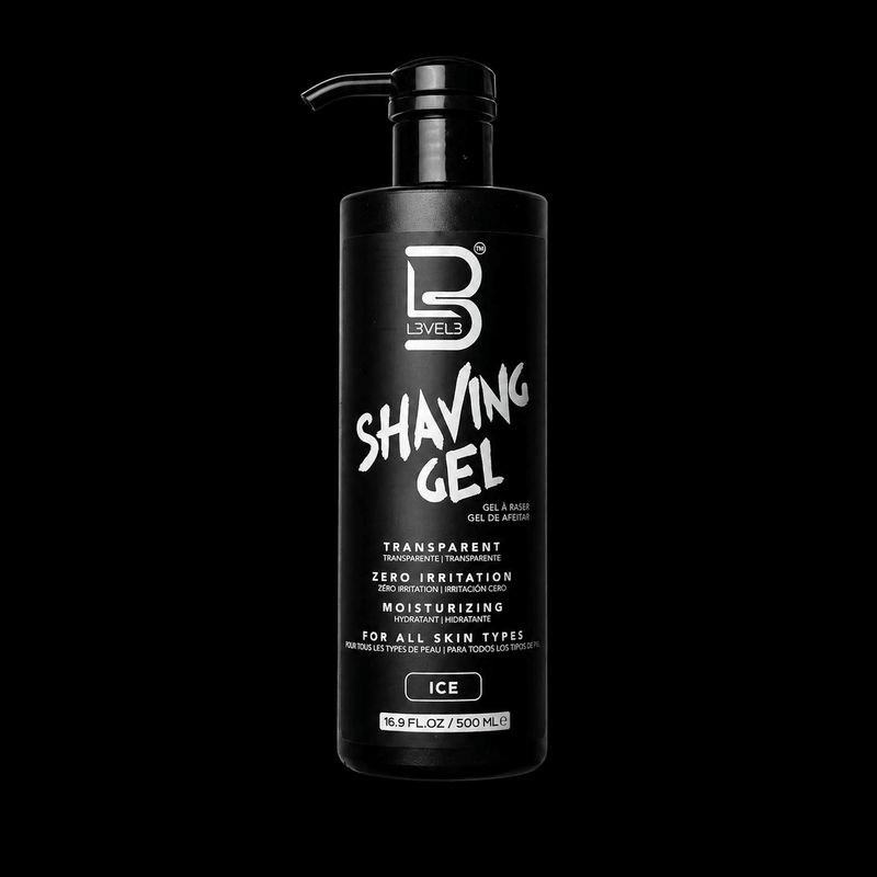 L3VEL3 Ice shaving gel 500ml cooling shave gel for sensitive skin and smooth shave