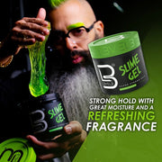 Barber using L3VEL3 Slime Gel for strong hold styling and textured hairstyles