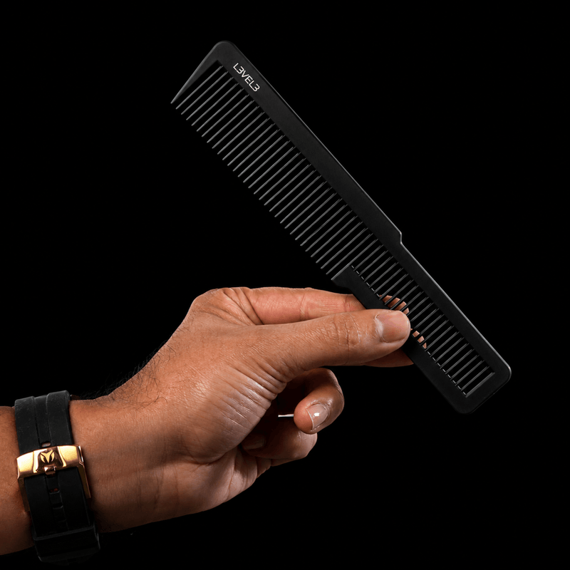 L3VEL3 Styling Comb with Fine and Wide Teeth Design
