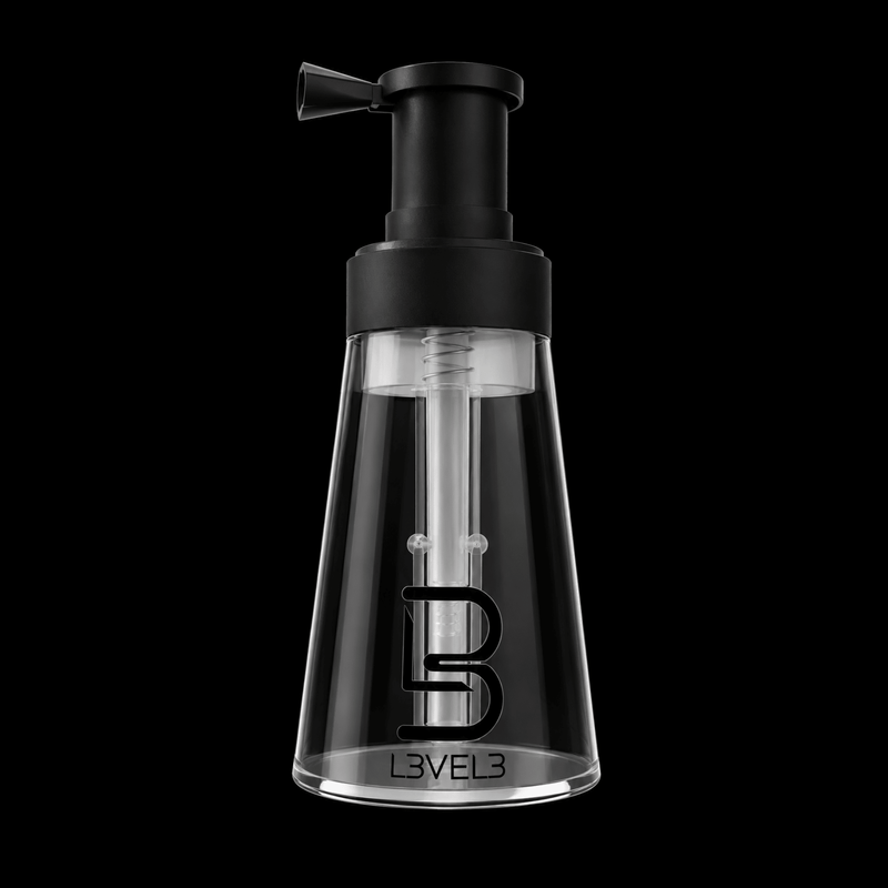 L3VEL3 Powder Spray Bottle with Pump Applicator for Even Powder Distribution