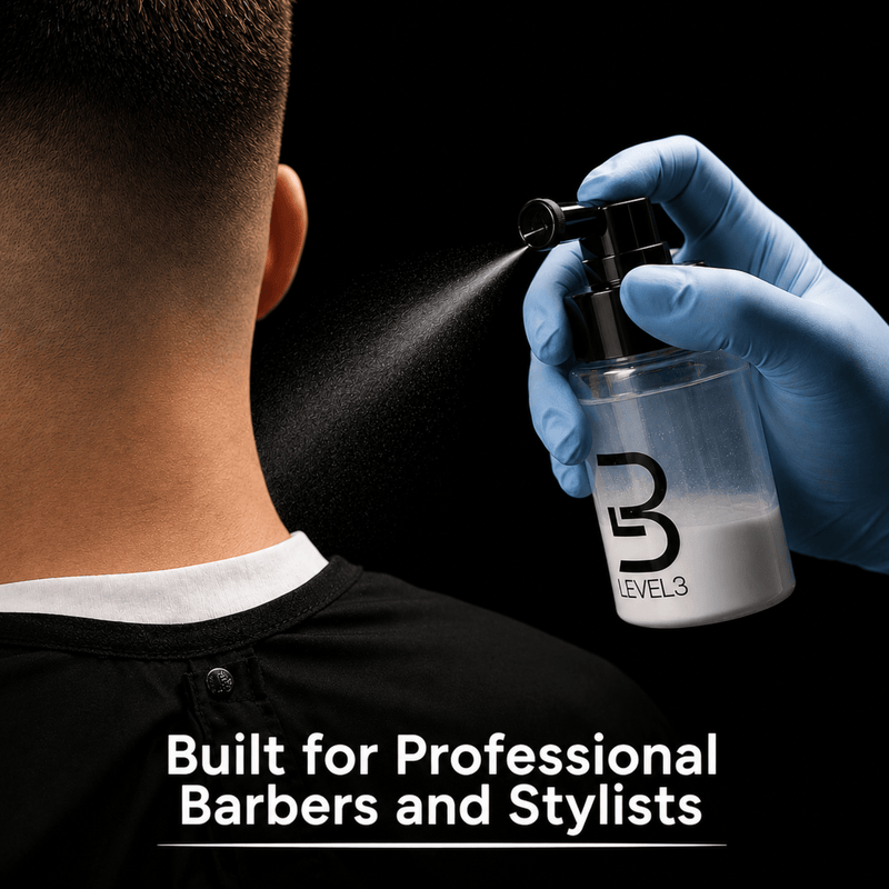 L3VEL3 Powder Spray Bottle Built for Professional Barbers and Stylists