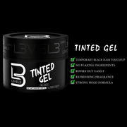 L3VEL3 Tinted Gel Black Provides Strong Hold Temporary Hair Color and Gray Coverage