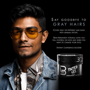 L3VEL3 Tinted Gel Black Covers Gray Hair with a Natural Looking Finish