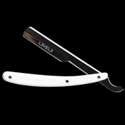 L3VEL3 White Turkish Razor Holder barber straight razor handle shaving tool