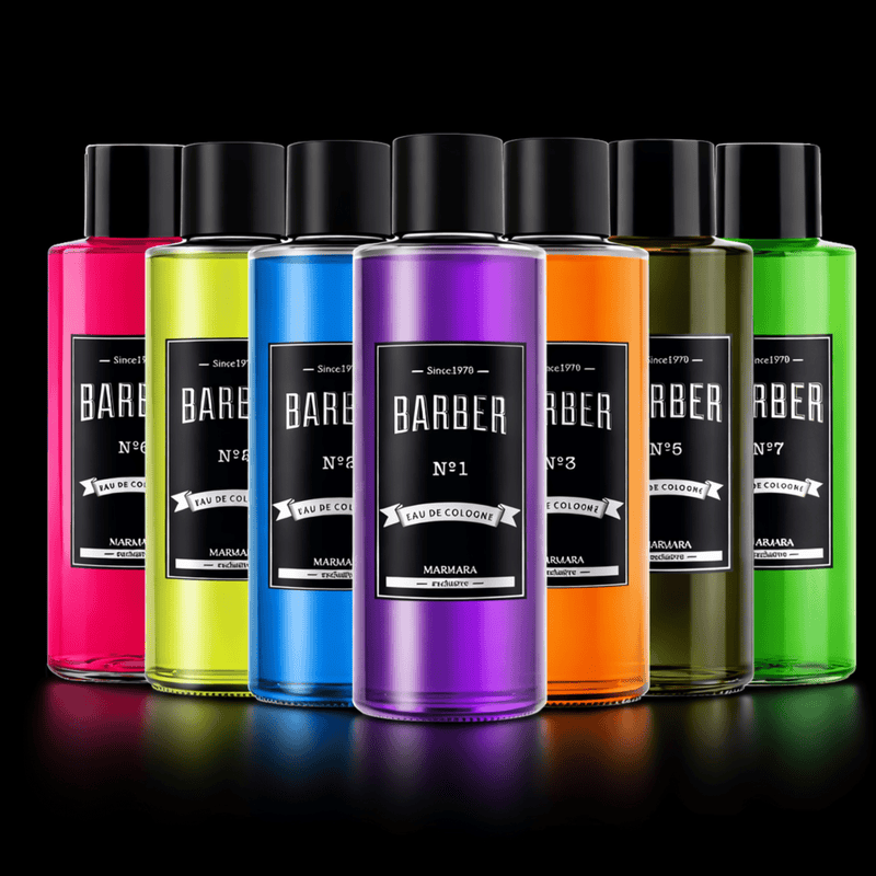 Marmara after shave cologne collection barber multiple scents colorful bottles Primos Barber Supply