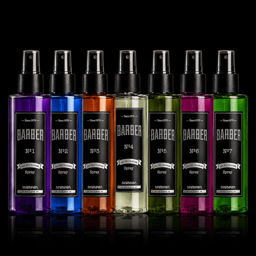 Marmara Barber Aftershave Cologne Collection Featuring No.1 Through No.7 Fragrances Available at Primos Barber Supply