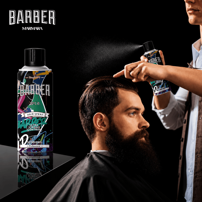 Marmara Barber Hair Spray No.16 Professional Styling Application Available at Primos Barber Supply