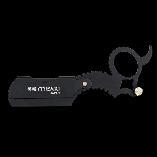 Black multi-tool with 'MISAKI' branding on a white background