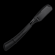 Black spatula on a white background