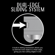 Diagram of a dual-edge sliding system with text explaining its function.