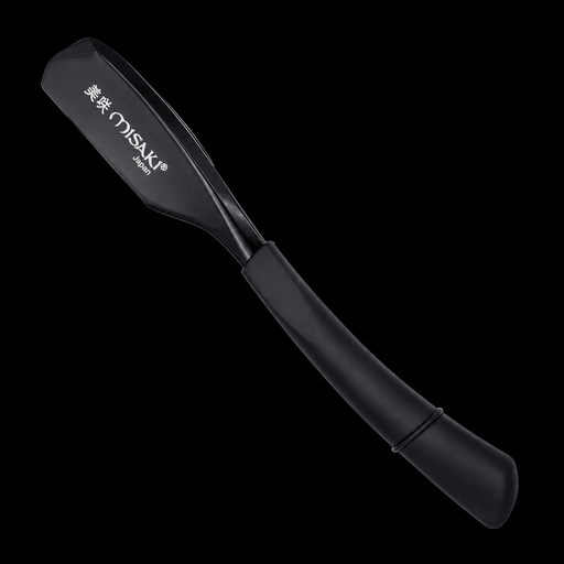 Black spatula with Misaki branding on a white background