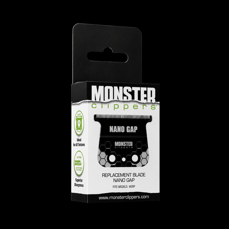 Monster Clippers Nano Gap replacement blade packaging on a white background