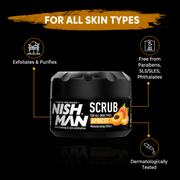 Nishman Apricot Face and Scalp Scrub Suitable for All Skin Types Available at Primos Barber Supply